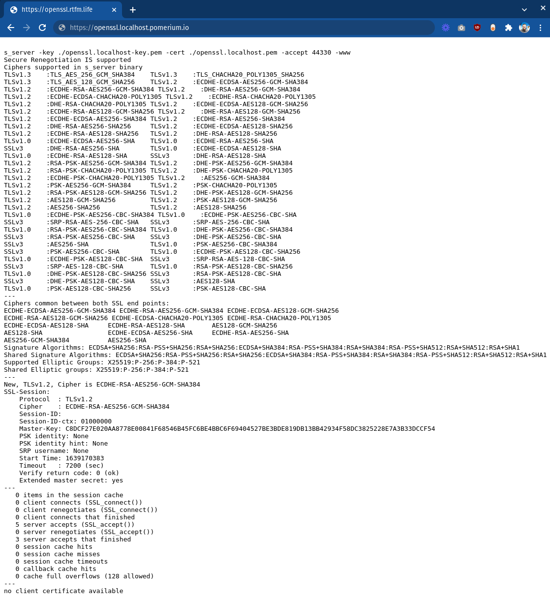 OpenSSL Upstream without client certificate verification